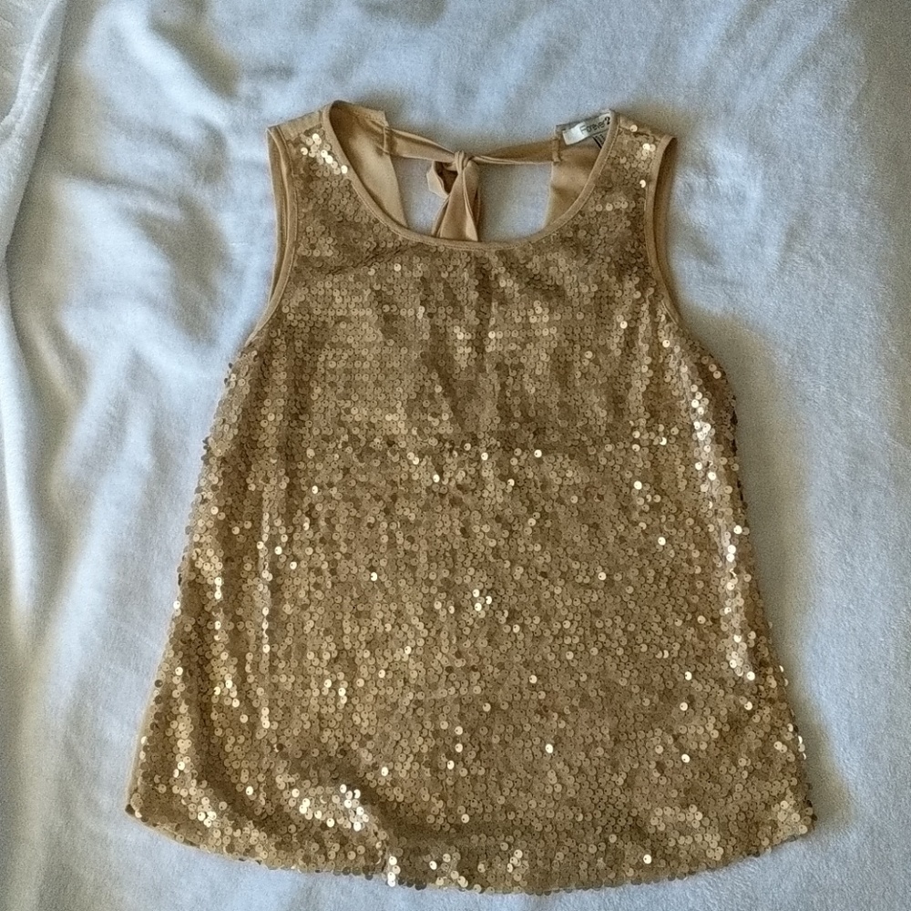 Gold sequin blouse